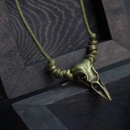 Фото Кулон с черепом ворона (под бронзу)