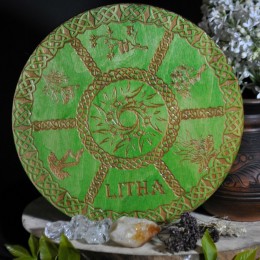 Фото Декор для алтаря - Колесо года Лита зелёный