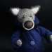 Фото Волк в синем пальто, игрушка ручной работы-2