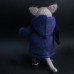 Фото Волк в синем пальто, игрушка ручной работы-1