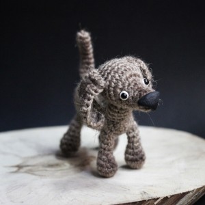 Фото Смешная собачка - игрушка ручной работы