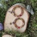 Фото Серьги круг с лепестками роз и листочками вереска-1