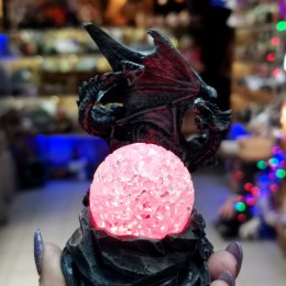 Фото Дракон ночник со светящимся шаром, разные (на батарейках 3 шт)