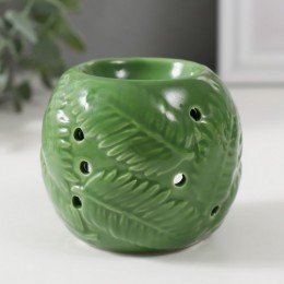 Фото Аромалампа керамика зелёная "Листья"