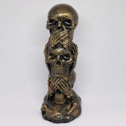 Статуэтка из черепов "Ничего не слышу,ничего не вижу, ничего не говорю" Фото Статуэтка из черепов "Ничего не слышу,ничего не вижу, ничего не говорю"