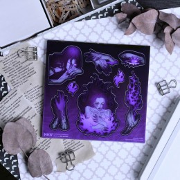 Фото Стикерпак фиолетовый Проклятие, 15х15 см